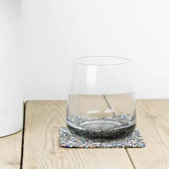 Set of 4 Beach Clean Recycled Cork Square Coasters, 10cm