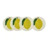 Set of 4 Beaded Lemon Coasters