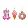 Set of 3 Desserts Bauble Tree Decorations