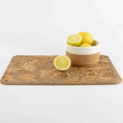 Set of 4 Marbled Cork Rectangle Placemats, 40cm
