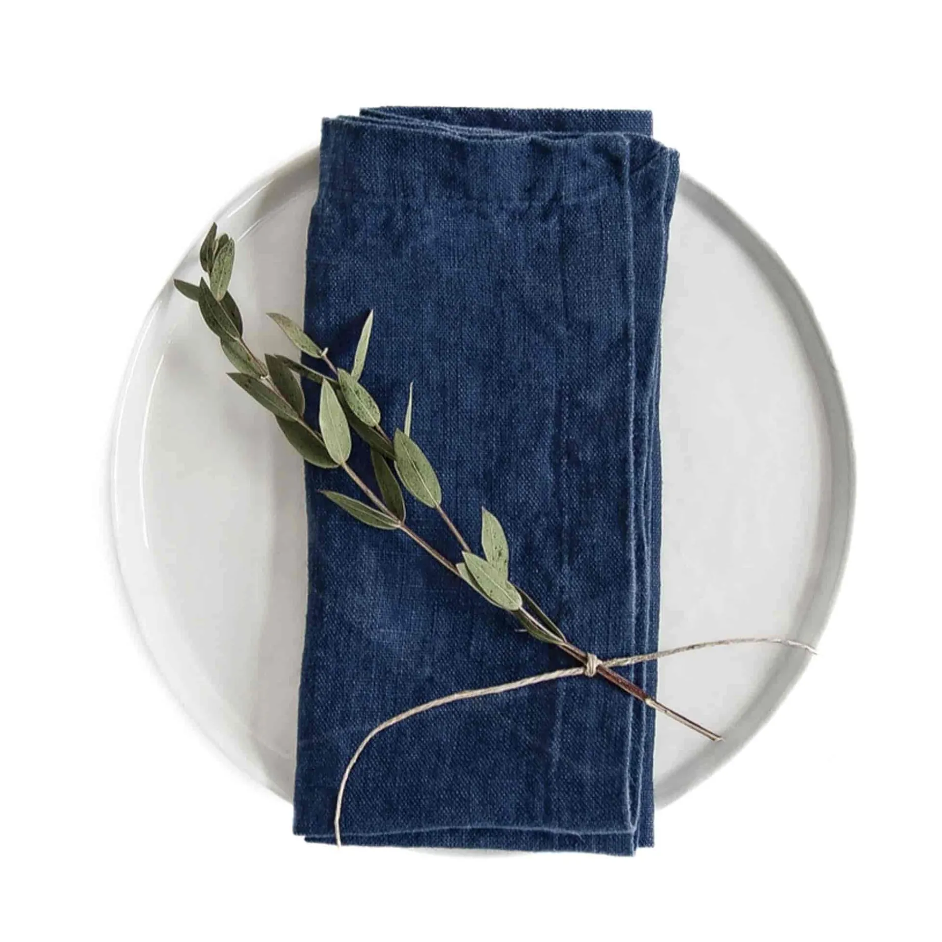 Set of 2 Navy Linen Napkins