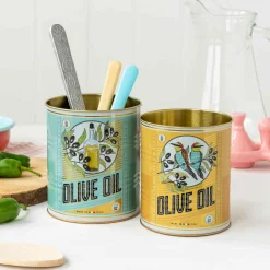 Set of 2 Olive Oil Utensil Jars