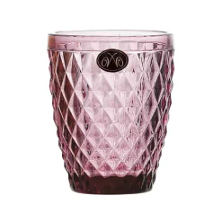 Set of 6 Purple Diamond Tumblers, 270ml