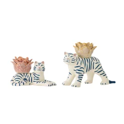 Set of 2 Rory Tiger Candle Holders