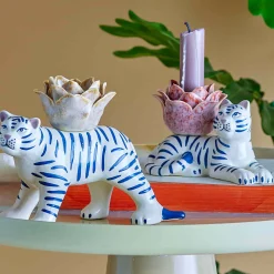 Set of 2 Rory Tiger Candle Holders