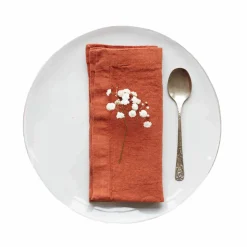 Set of 2 Rust Linen Napkins