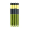 Set of 4 Striped Colourblock Dinner Candles