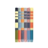Set of 6 Striped Dinner Candles - Warm Tones, Multicolour