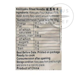 Shirataki Konnyaku Flat Noodles, 218g