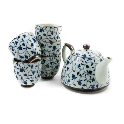 Shizen Blue Japanese Teapot & Teacup Set