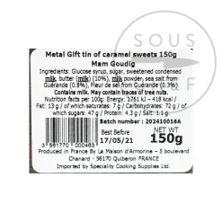 Short Dated French Salted Butter Caramels in Gift Tin, 150g