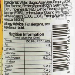 Short Dated 24x Jelly Popping Boba Lychee Oolong & Aloe Vera Drink, 240ml