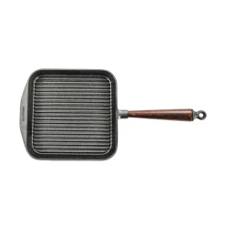 Skeppshult Traditional Cast Iron Square Grill Pan, 25cm