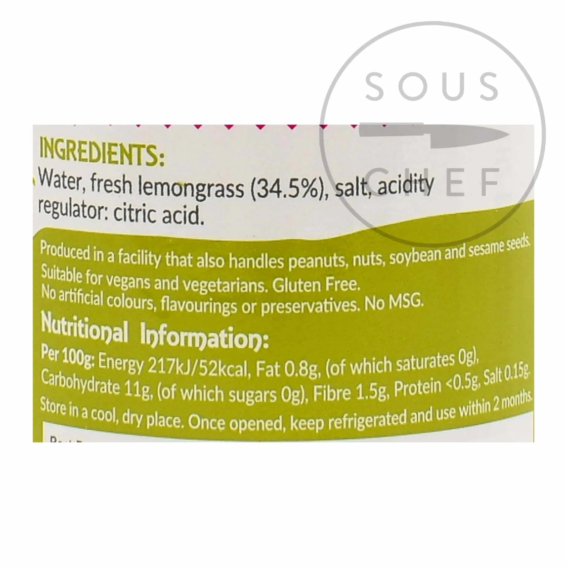 Sliced Lemongrass, 114g