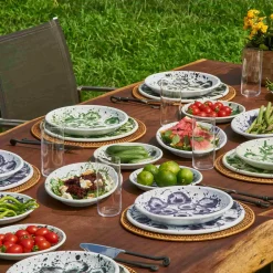 Splatter Madness Enamel Oval Serving Plate, Purple, 31cm