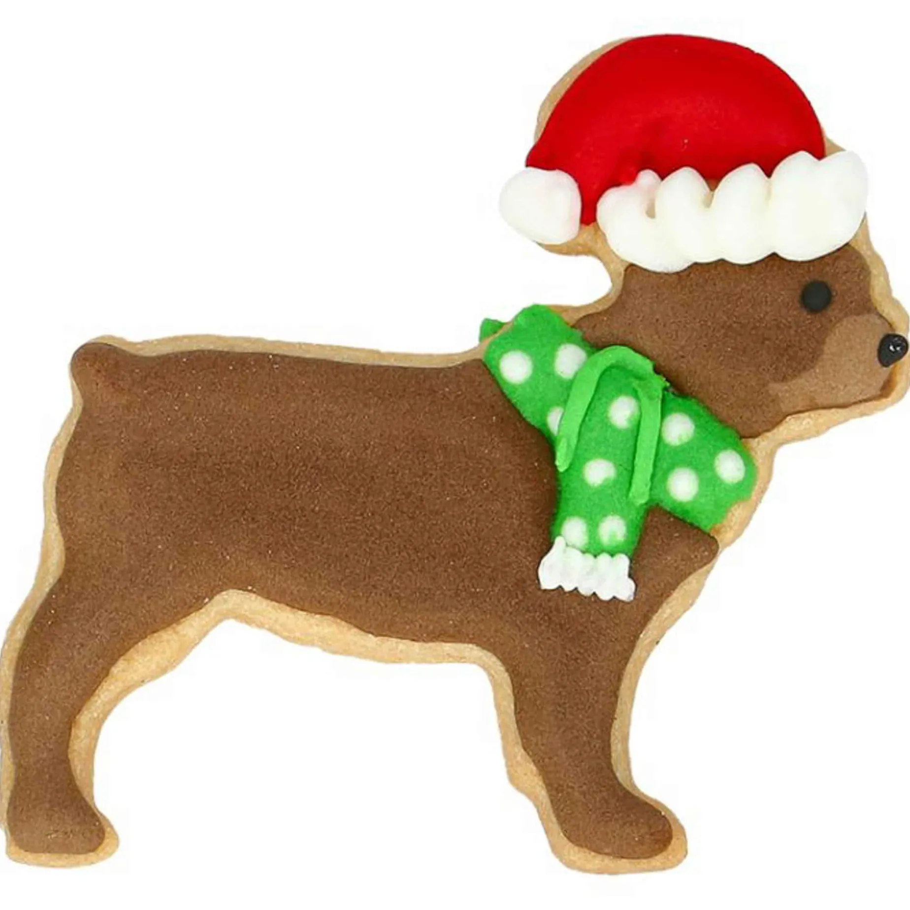 Stainless Steel Christmas Mastiff Cookie Cutter, 6cm