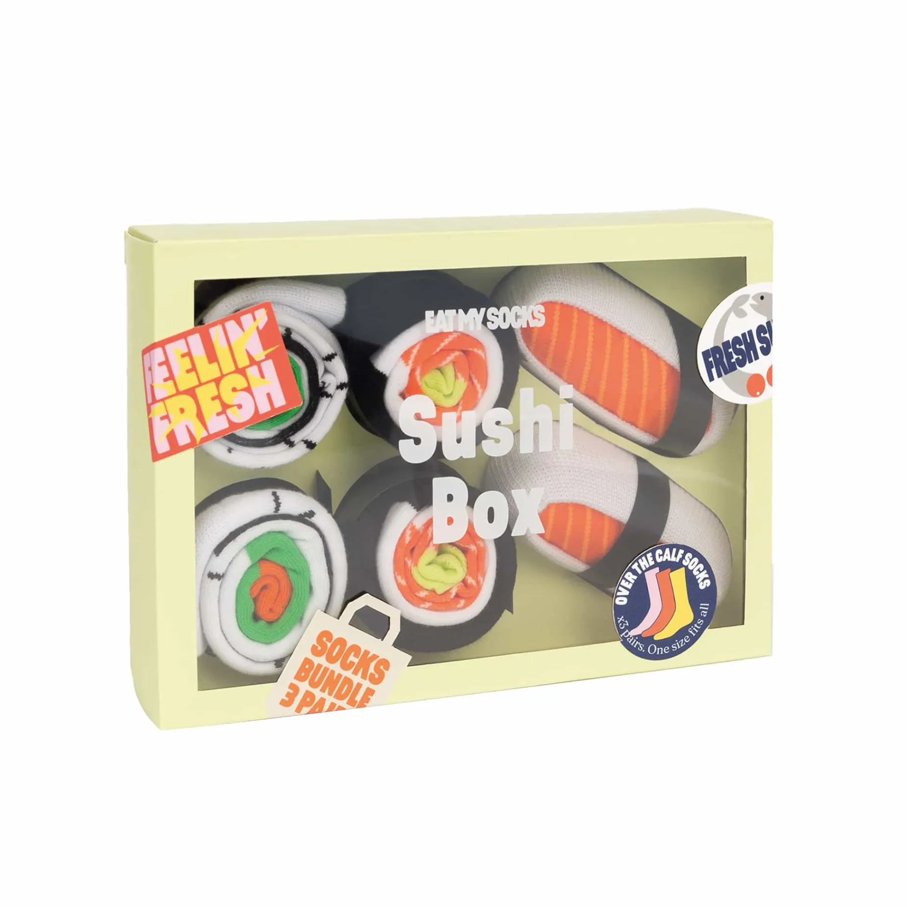 Sushi Box Socks, 3 Pairs