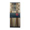 Tan Lucky Cats Chopsticks, 5 Pairs