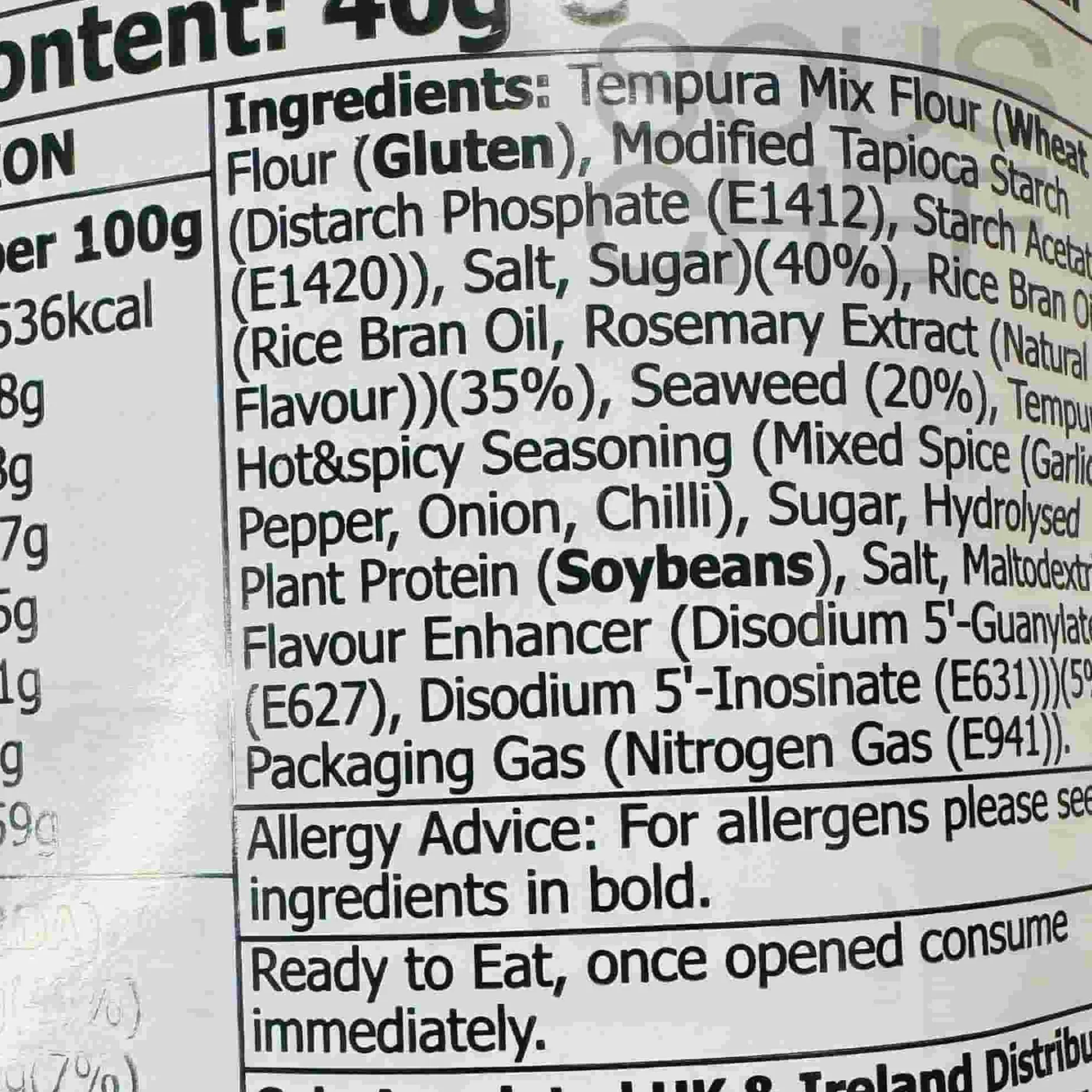 Tao Kae Noi Tempura Seaweed Spicy, 40g