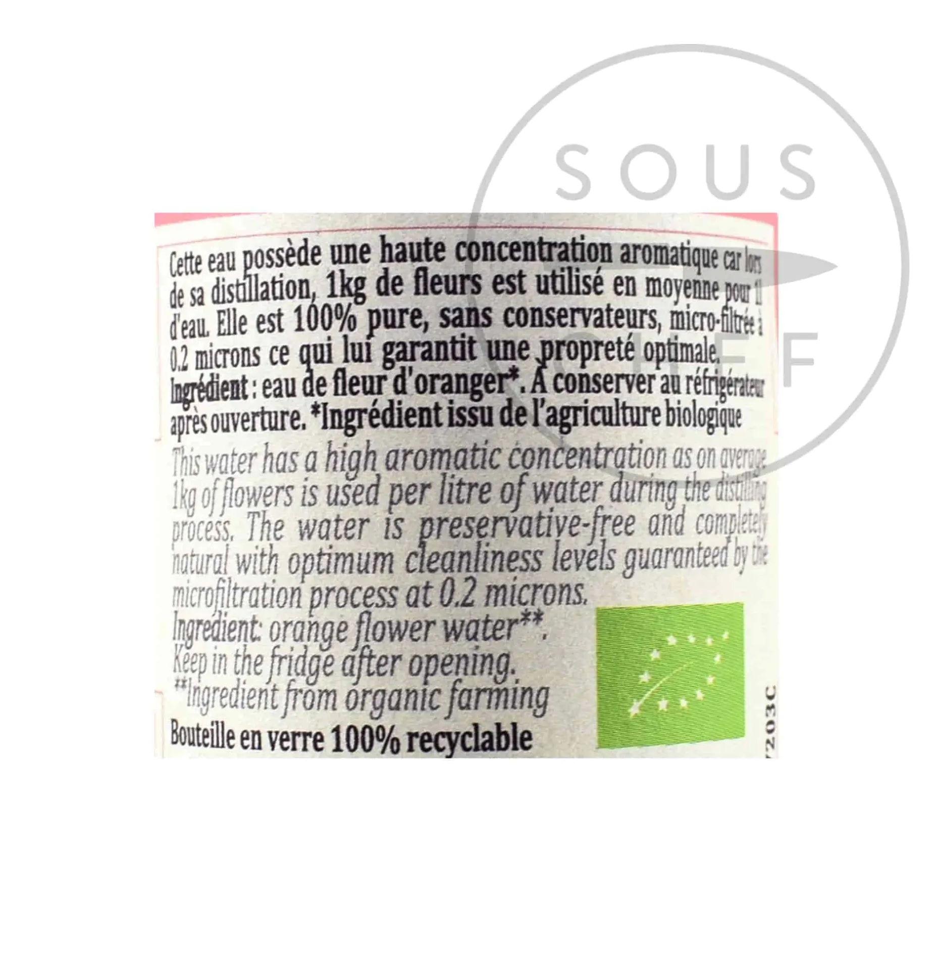 Terre Exotique Orange Blossom Water, 100ml