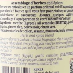 Terre Exotique Tabbouleh Spice Blend, 20g
