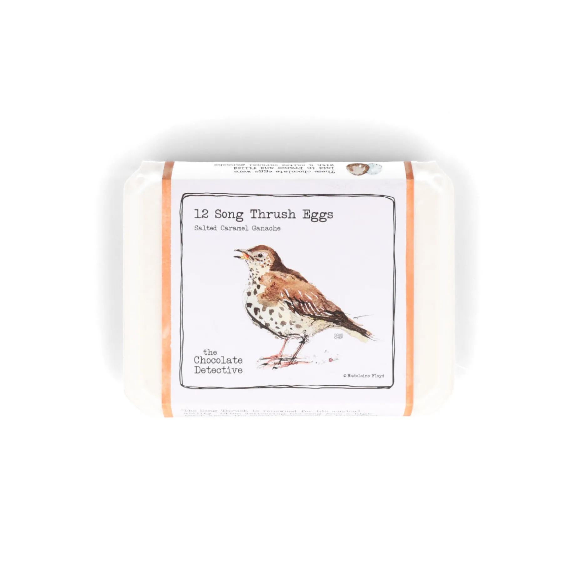 The Chocolate Detective 12 Song Thrush Chocolate Eggs, 150g