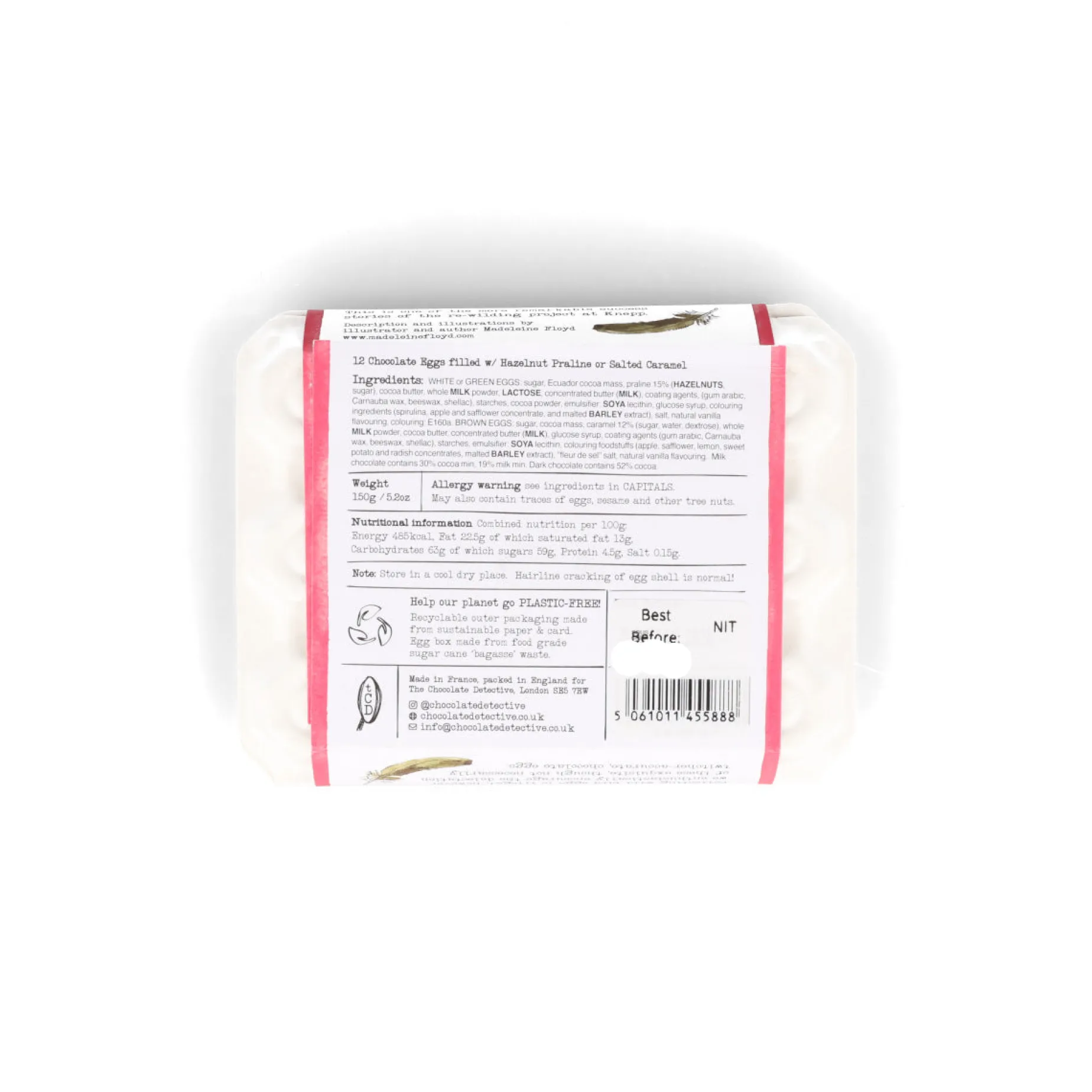 The Chocolate Detective 12 Nightingale Chocolate Eggs, 150g