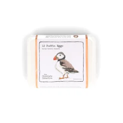 The Chocolate Detective 12 Puffin Chocolate Eggs, 150g