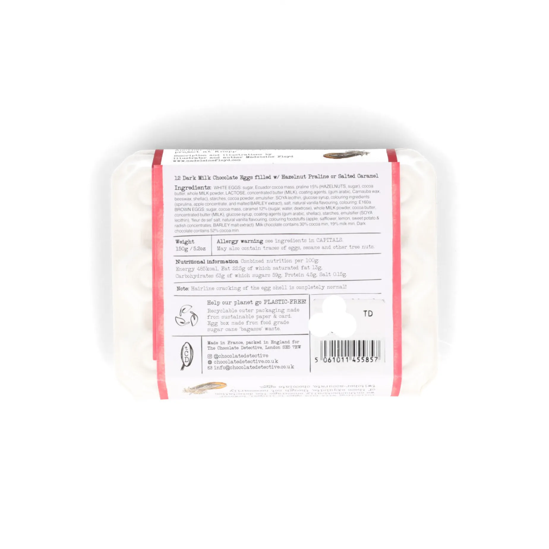 The Chocolate Detective x Knepp 12 Turtle Dove Chocolate Eggs, 150g