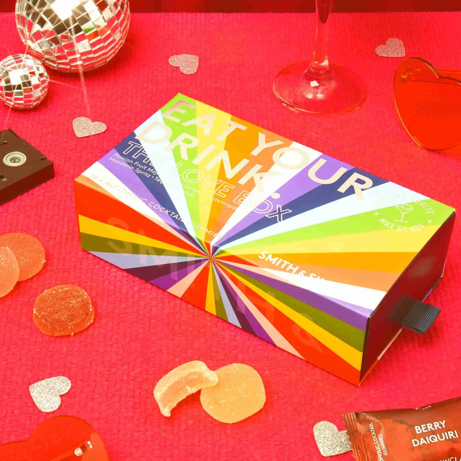 The Love Box 5V Alcoholic Cocktail Jelly Sweets, 140g