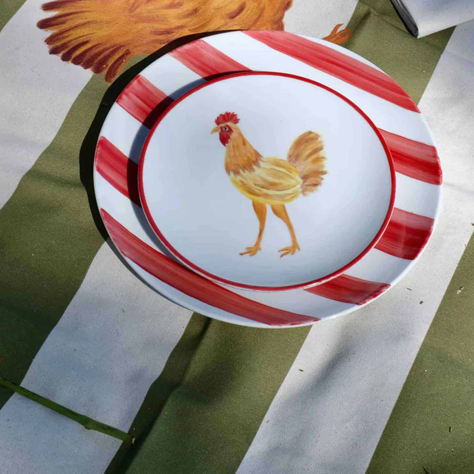 The Platera Lola Chicken Porcelain Side Plate, 21cm