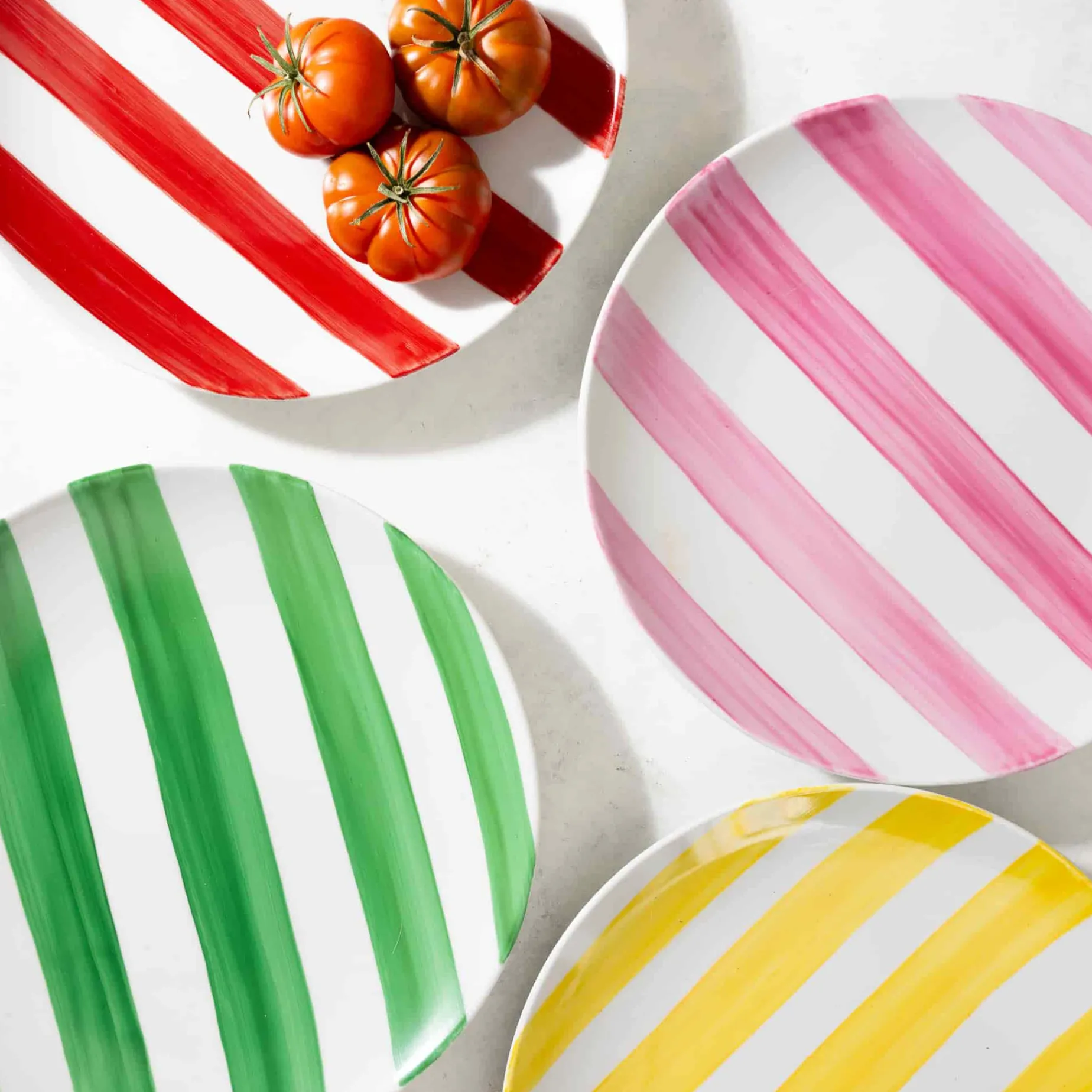 The Platera Red Stripe Porcelain Dinner Plate, 27.5cm