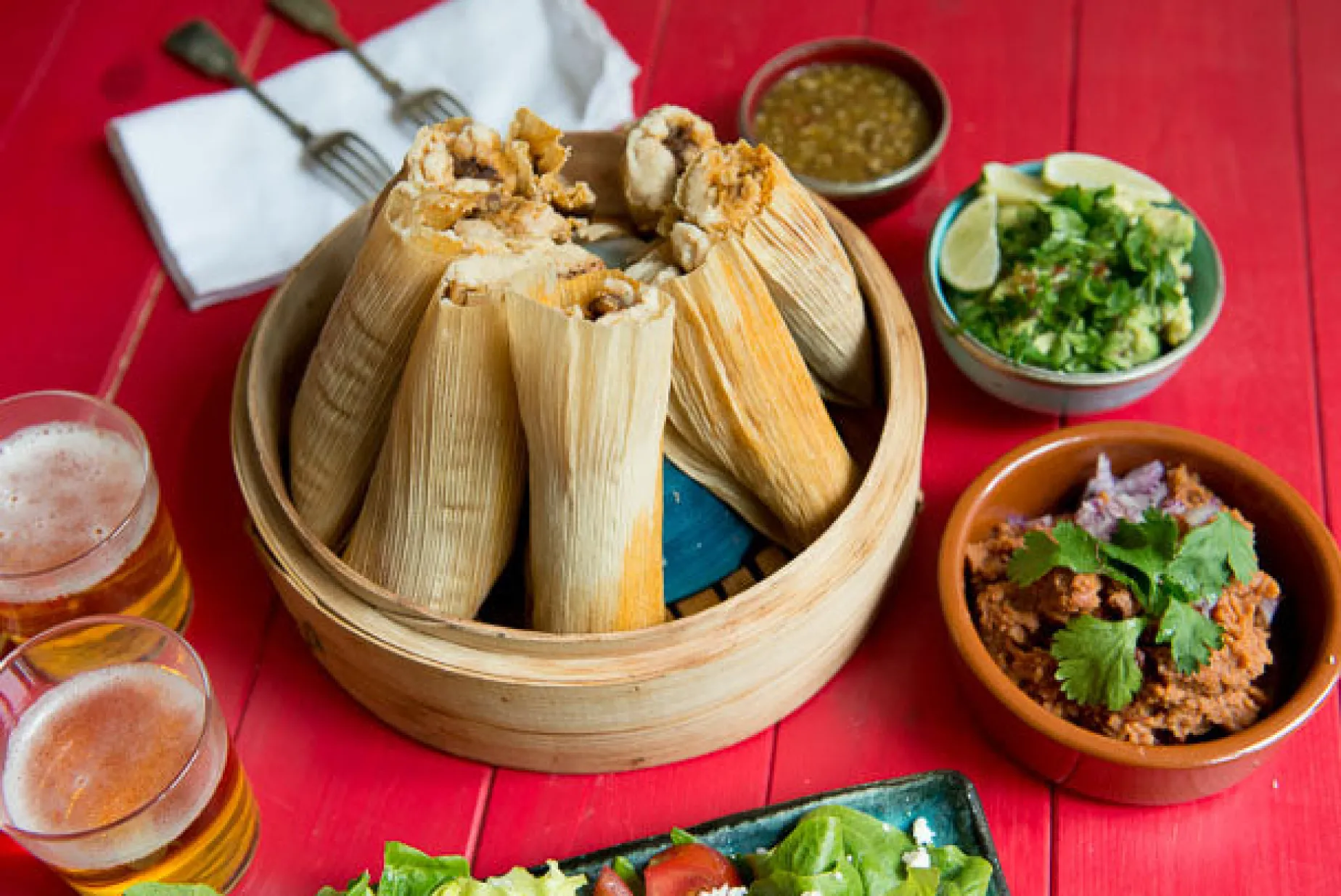 2-Tier Bamboo Steamer With Lid 8" dia