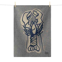 Tissage Moutet Lobster French Jacquard Tea Towel