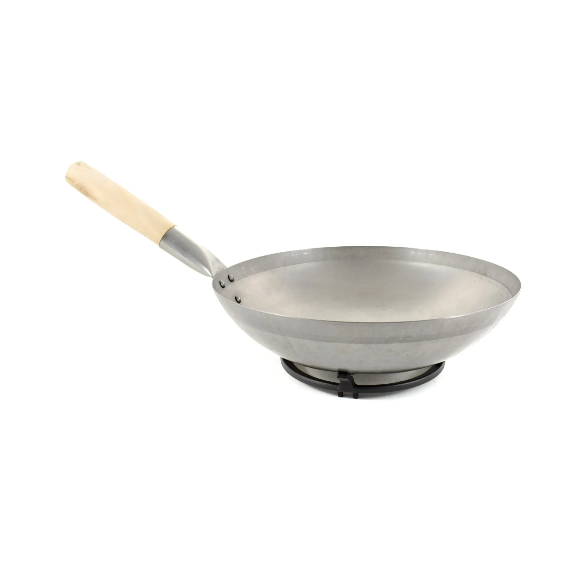 Traditional Round-Base Carbon Steel Wok