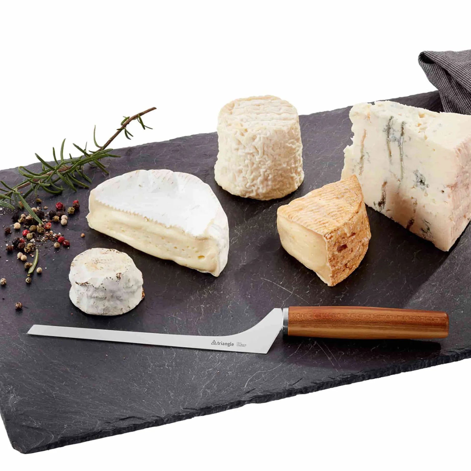 Triangle Hard Cheese Knife with Plum Wood Handle