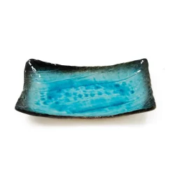 Turquoise Crackle Glaze Platter