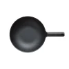 Unilloy Black Japanese Lightweight Cast Iron Wok, 31cm