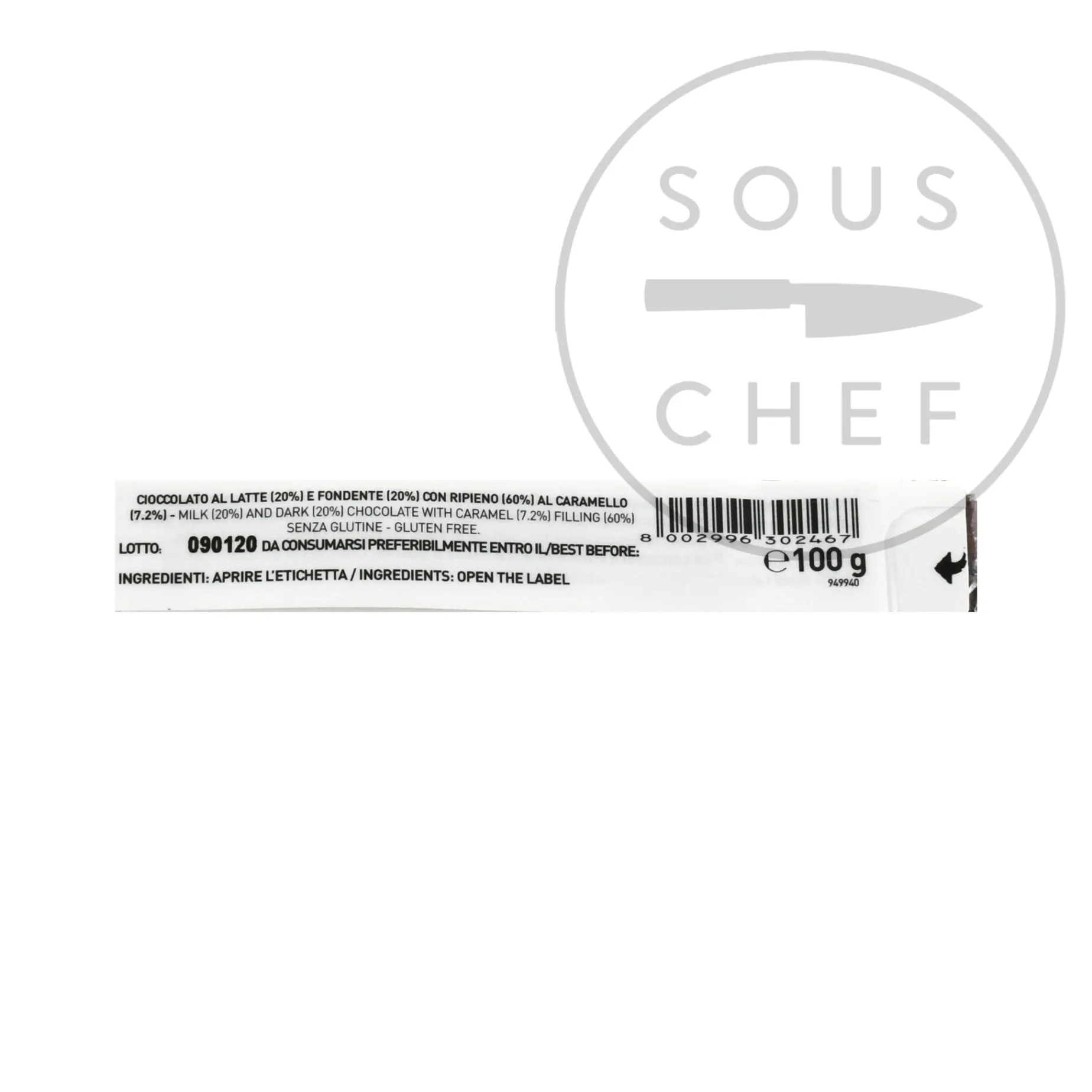 Venchi Nougatine Chocolate, Cigar 100g