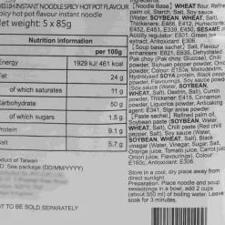 Wei Lih Instant Noodle Spicy Hot Pot Flavour, 5 pack