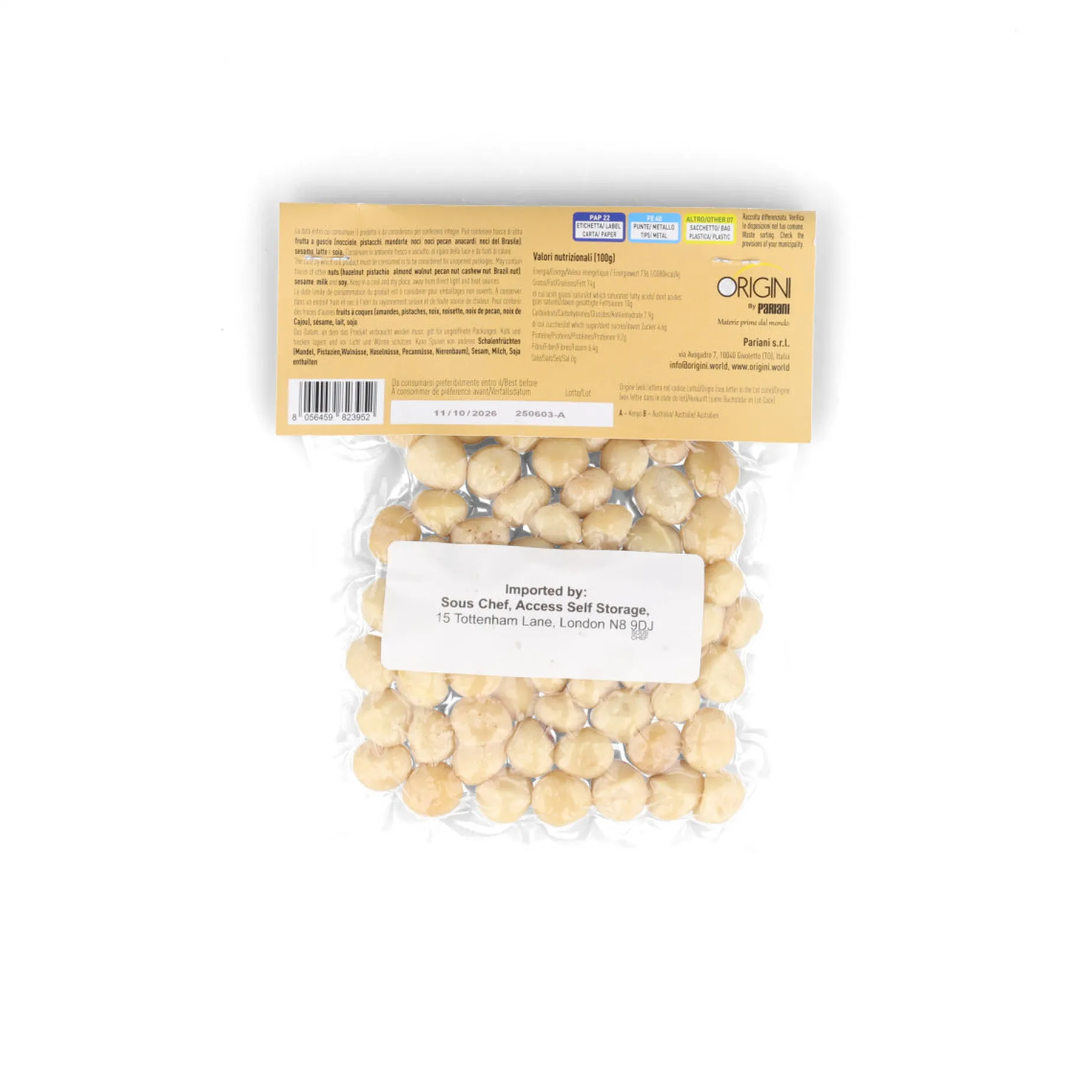 Whole Macadamia Nuts, 100g