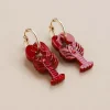 Wolf & Moon Lobster Hoop Earrings