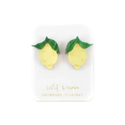 Wolf & Moon Mini Lemon Stud Earrings