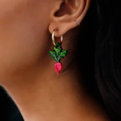 Wolf & Moon Radish Hoop Earrings