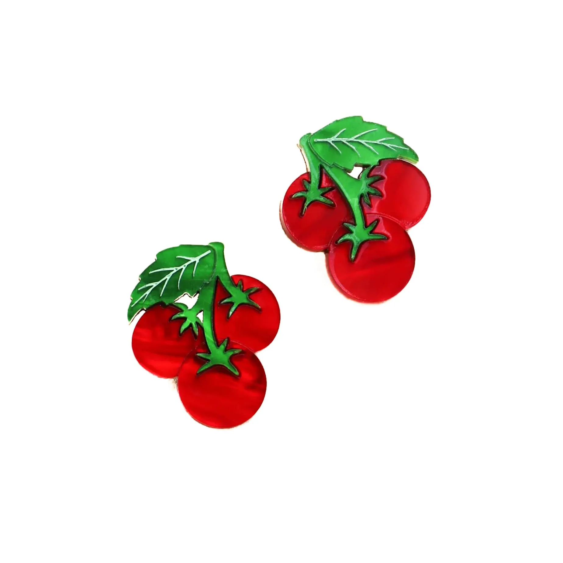 Wolf & Moon Tomato Stud Earrings