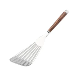 Wood Handle Stainless Steel Slotted Spatula