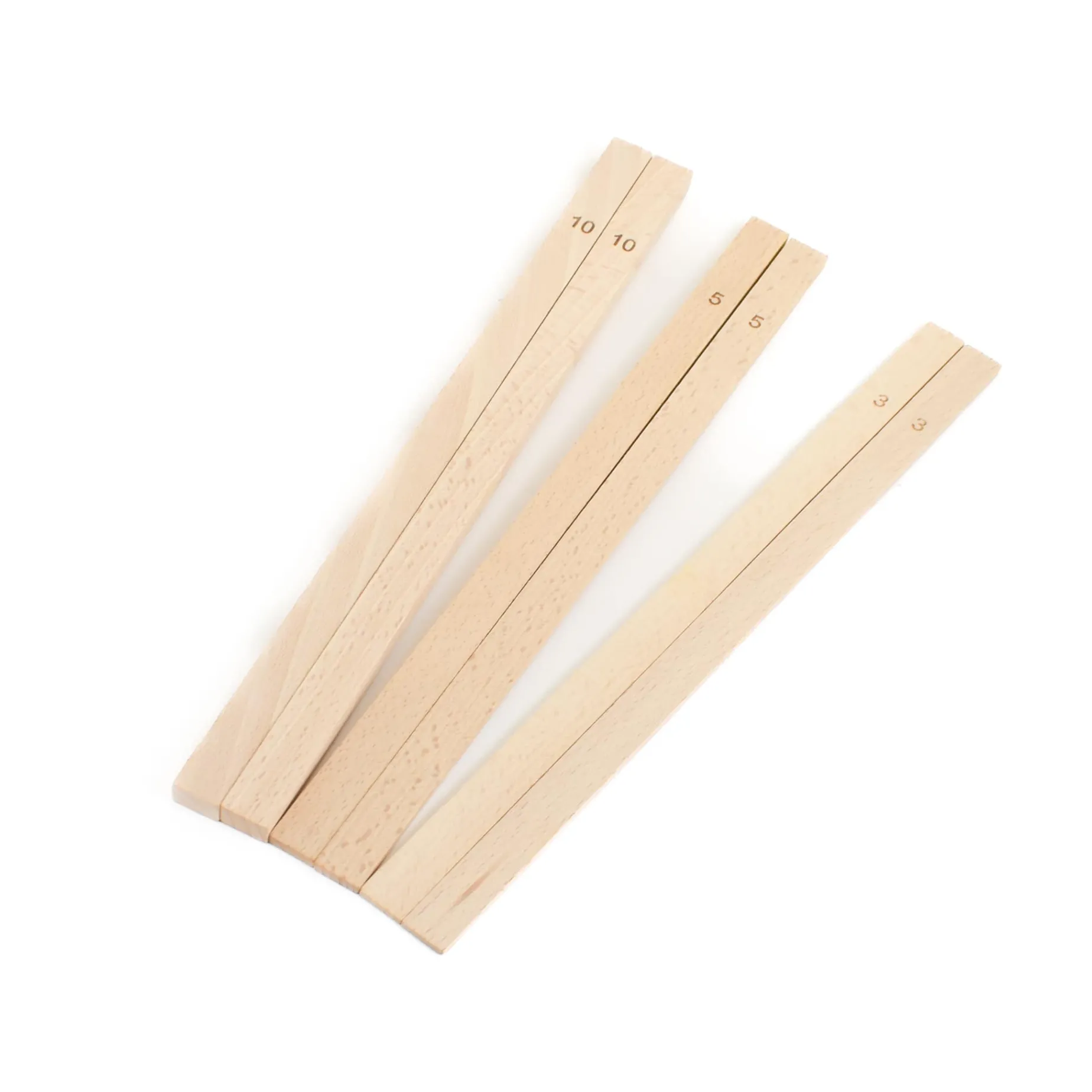 Wooden Rollling Pin Guides, Set of 6, 35cm