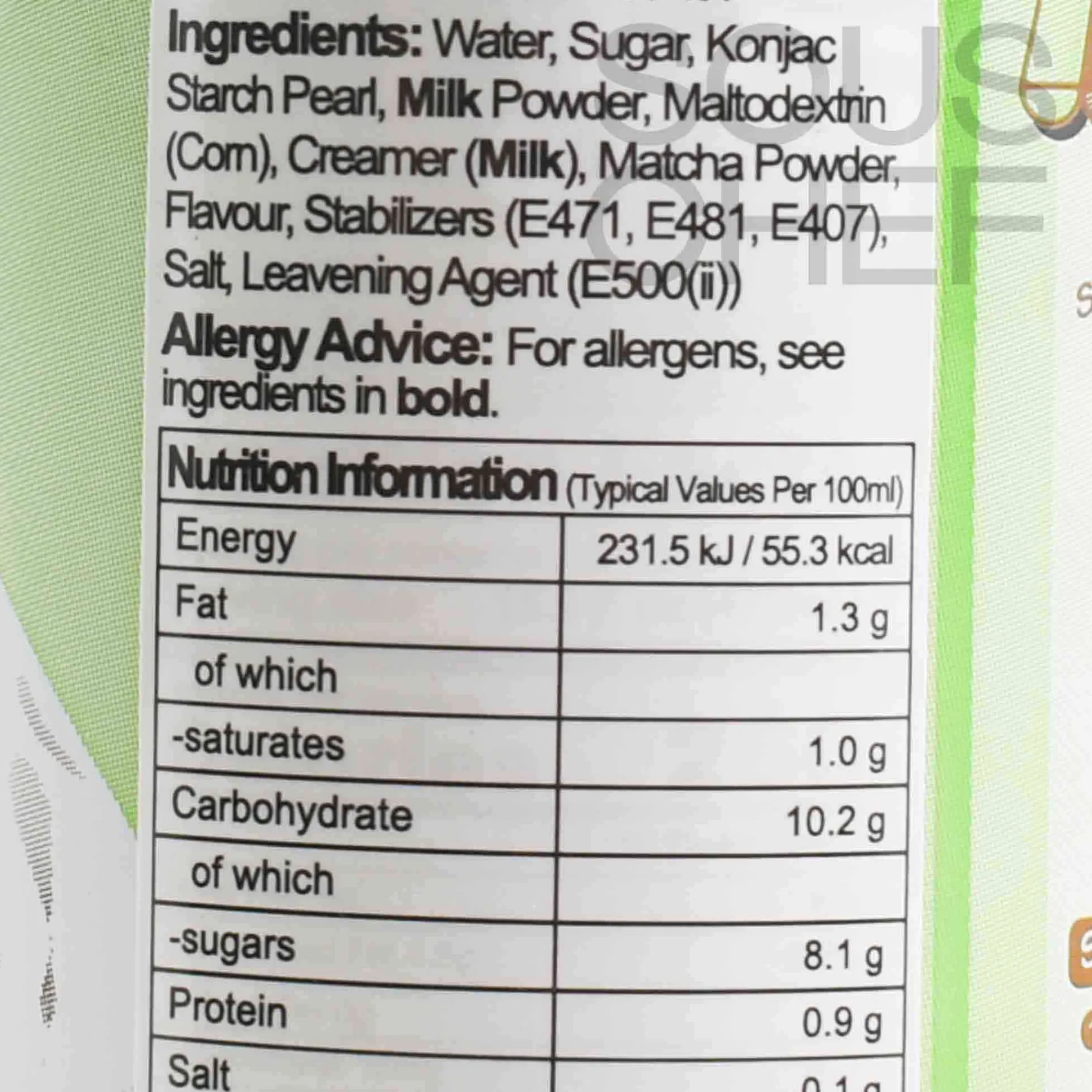 12x Boba Matcha Milk Tea, 470ml