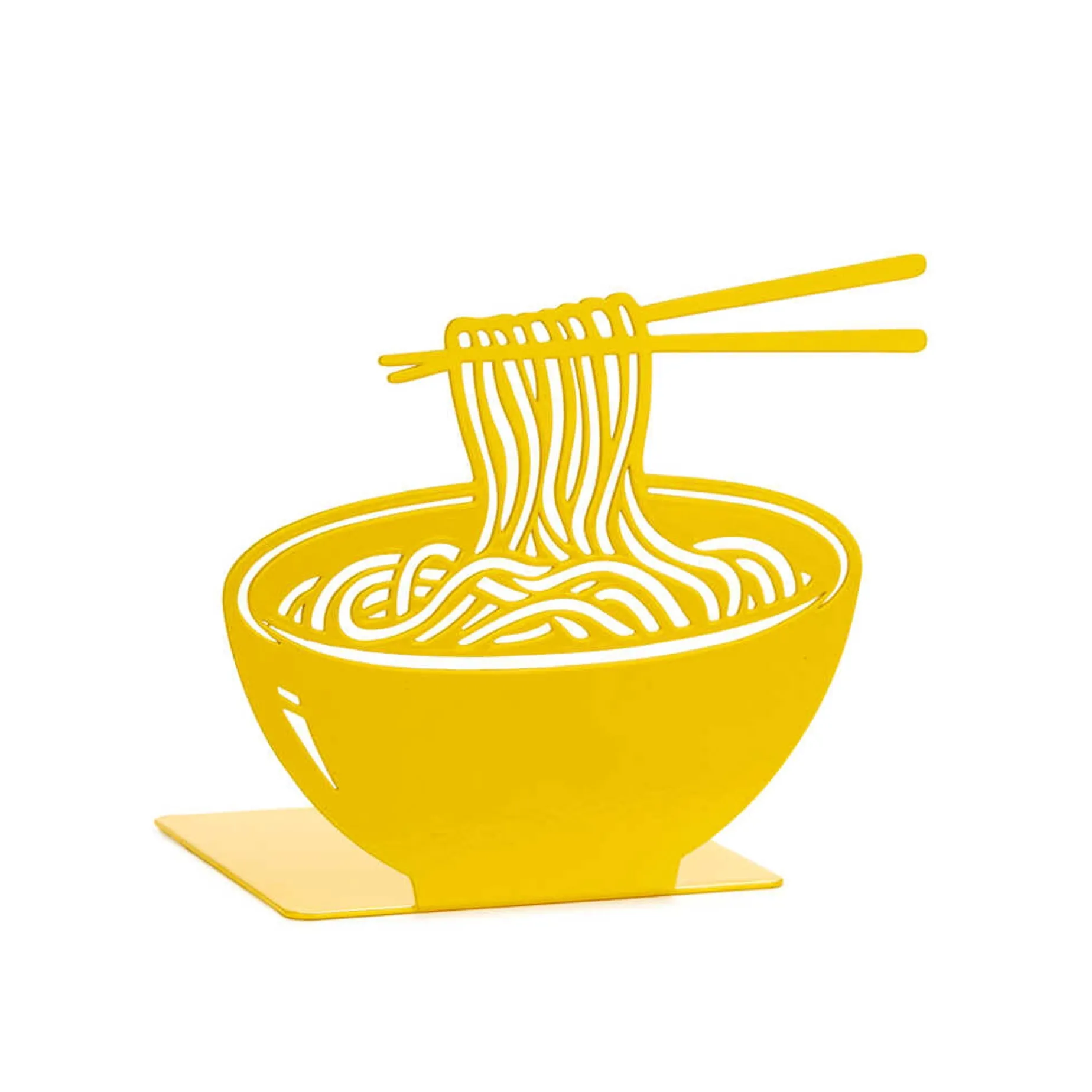 Yellow Ramen Metal Bookend