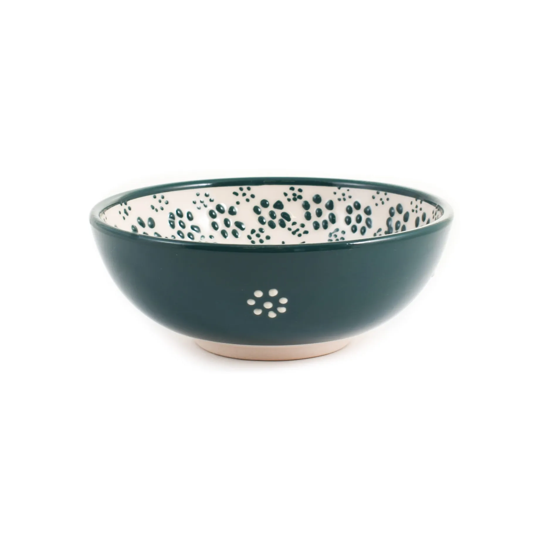 Yesil Ve Beyaz Boyali Cereal Bowl, 15.5cm